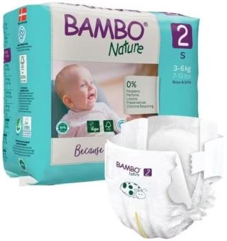 Bambo Nature Babywindel S Gr. 2, 3 - 6 kg, 30 Stk.